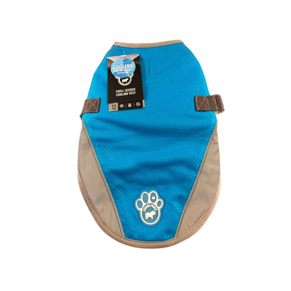 Canada Pooch Chill Seeker Cooling Vest Dog Size 12‎ Blue Evaporative Mesh